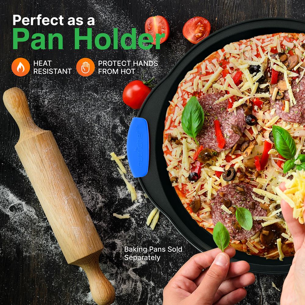 6 Pcs. Blue Silicone Handles - Flexible Design For Nonstick Carbon Steel Bakeware Pans - Compatible With Models: Ncsbsg78, Ncsbsg63, Ncsbsg60, Ncsbsg36 - Image 3