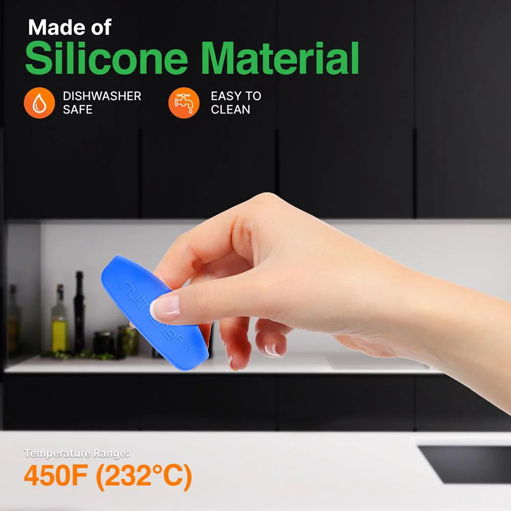 6 Pcs. Blue Silicone Handles - Flexible Design For Nonstick Carbon Steel Bakeware Pans - Compatible With Models: Ncsbsg78, Ncsbsg63, Ncsbsg60, Ncsbsg36 - Image 5