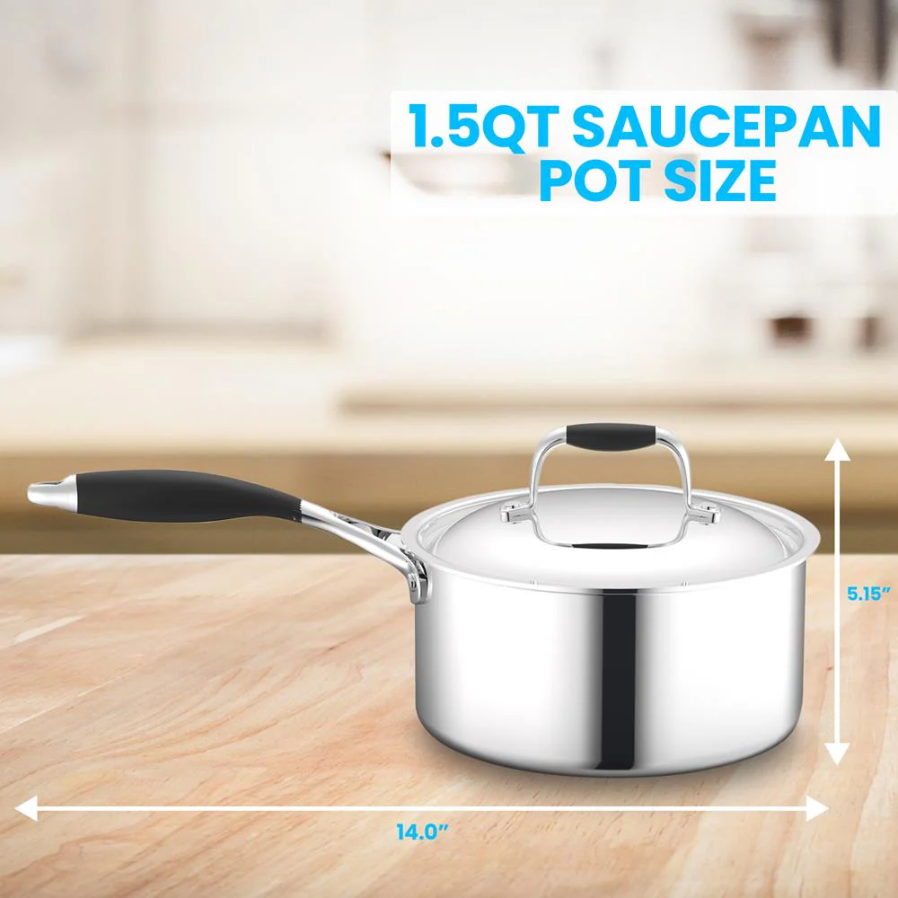 Saucepan Pot With Lid - Stainless Steel, Works With Model Number: Ncsss12 - Image 4