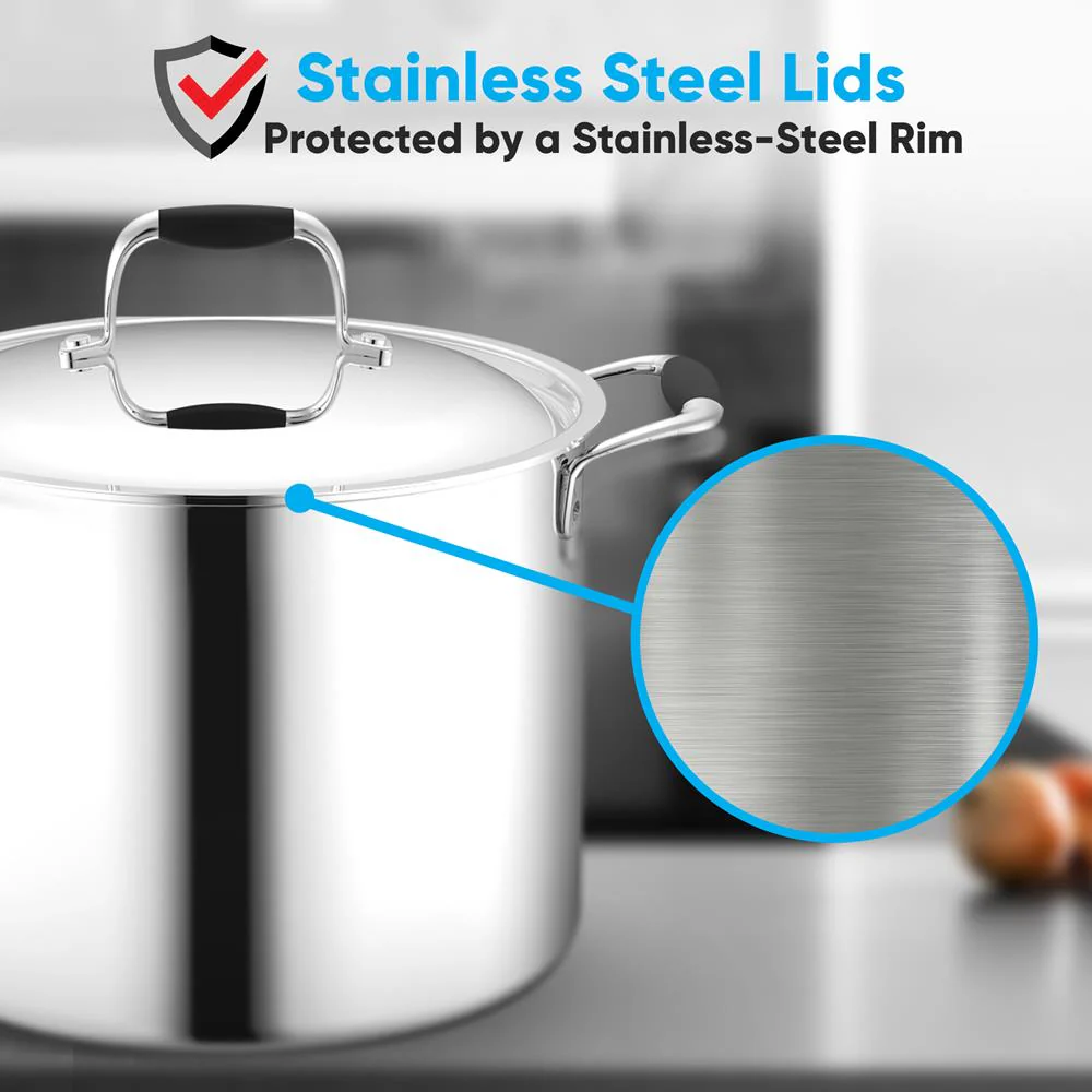 Lid For 3 Quart Dutch Oven - Stainless Steel Lids, Works With Model Number: Ncsss12 - Image 3