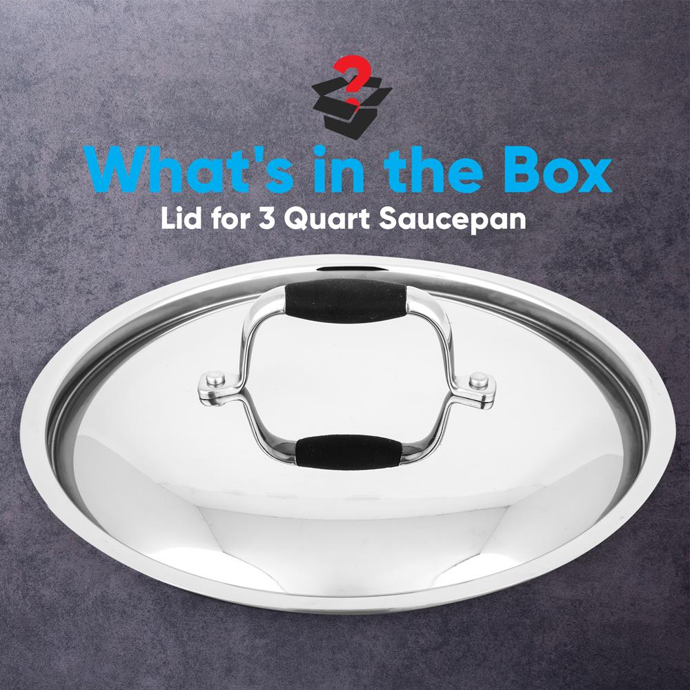 Lid For 3 Quart Dutch Oven - Stainless Steel Lids, Works With Model Number: Ncsss12 - Image 5