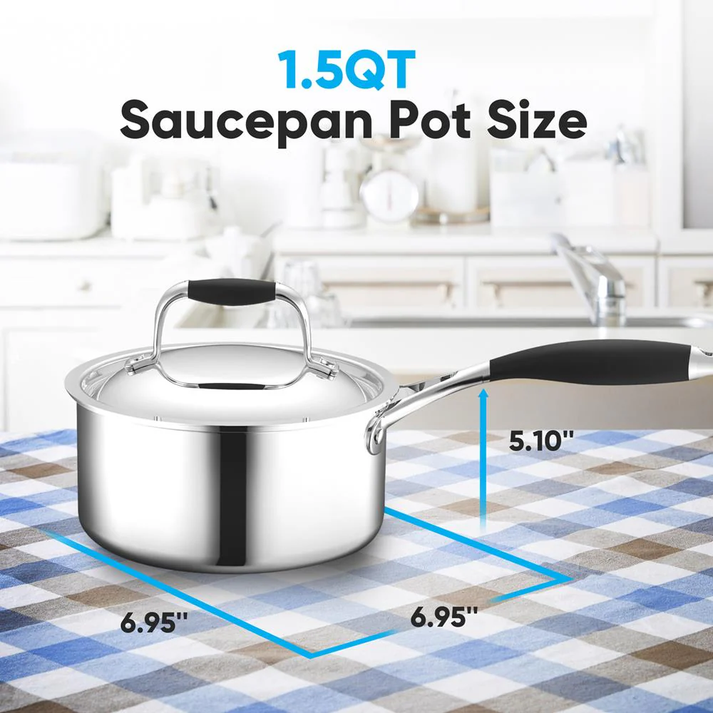 Saucepan With Lid - Stainless Steel, Works With Model Number: Ncsss12 - Image 5