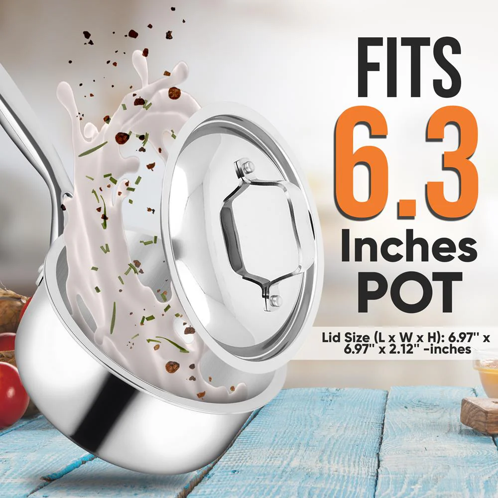 Lid For 1.5 Quart Saucepan Pot - Stainless Steel Lid, Works With Model Number: Ncssx45 - Image 3