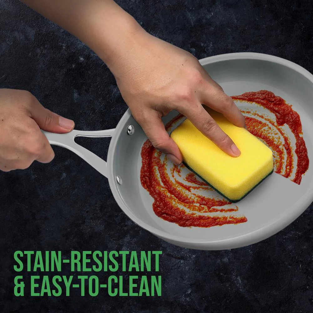 8" Fry Pan Non-Stick Coating Stainless Steel Easy-Clean Dishwasher Safe - Image 5