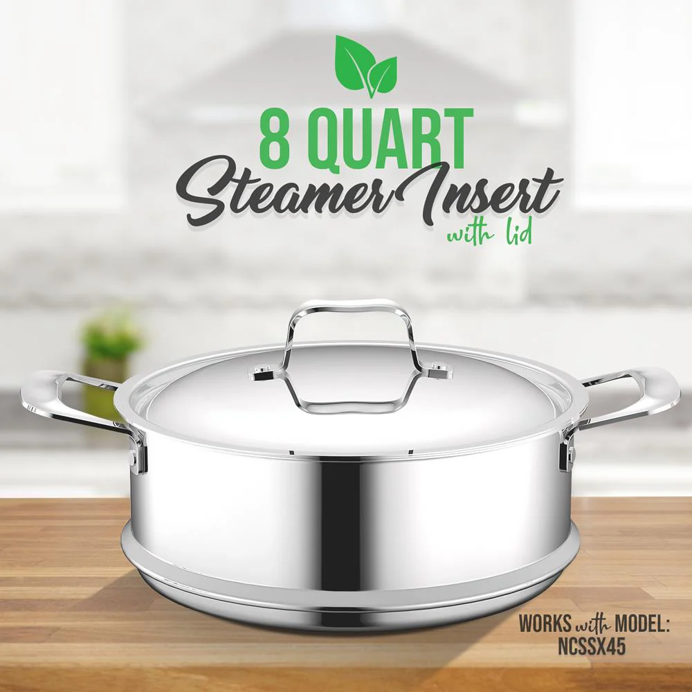 Steamer Insert With Lid - Stainless Steel, Works With Model Number: Ncssx45 - Image 2