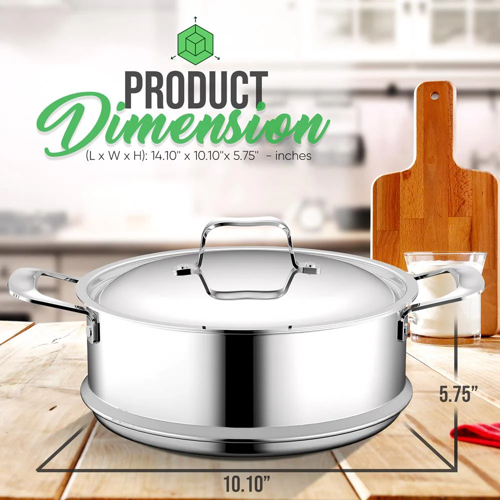 Steamer Insert With Lid - Stainless Steel, Works With Model Number: Ncssx45 - Image 3