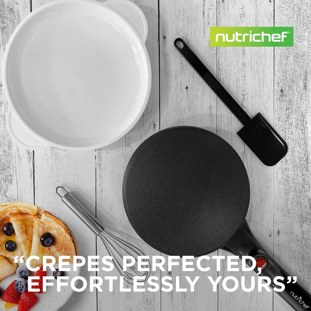 Electric Crepe Maker, Nonstick 8" Griddle, Auto Temp Control, Cool-Touch Handle - Image 7