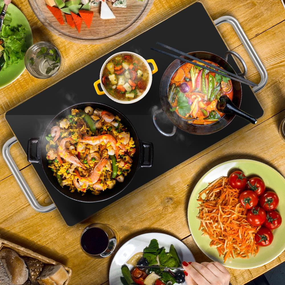 Electric Warming Tray / Food Warmer With Non-Stick Heat-Resistant Glass Plate (19.8'' X 11.9'' Heating Surface) - Image 2