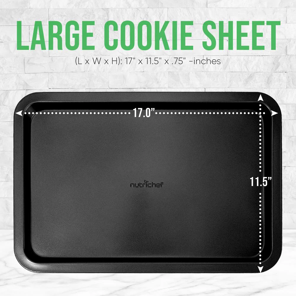 Large Cookie Sheet - Deluxe Nonstick Gray Coating Inside & Outside, Compatible With Model: Ncbs10S (Black) - Image 2