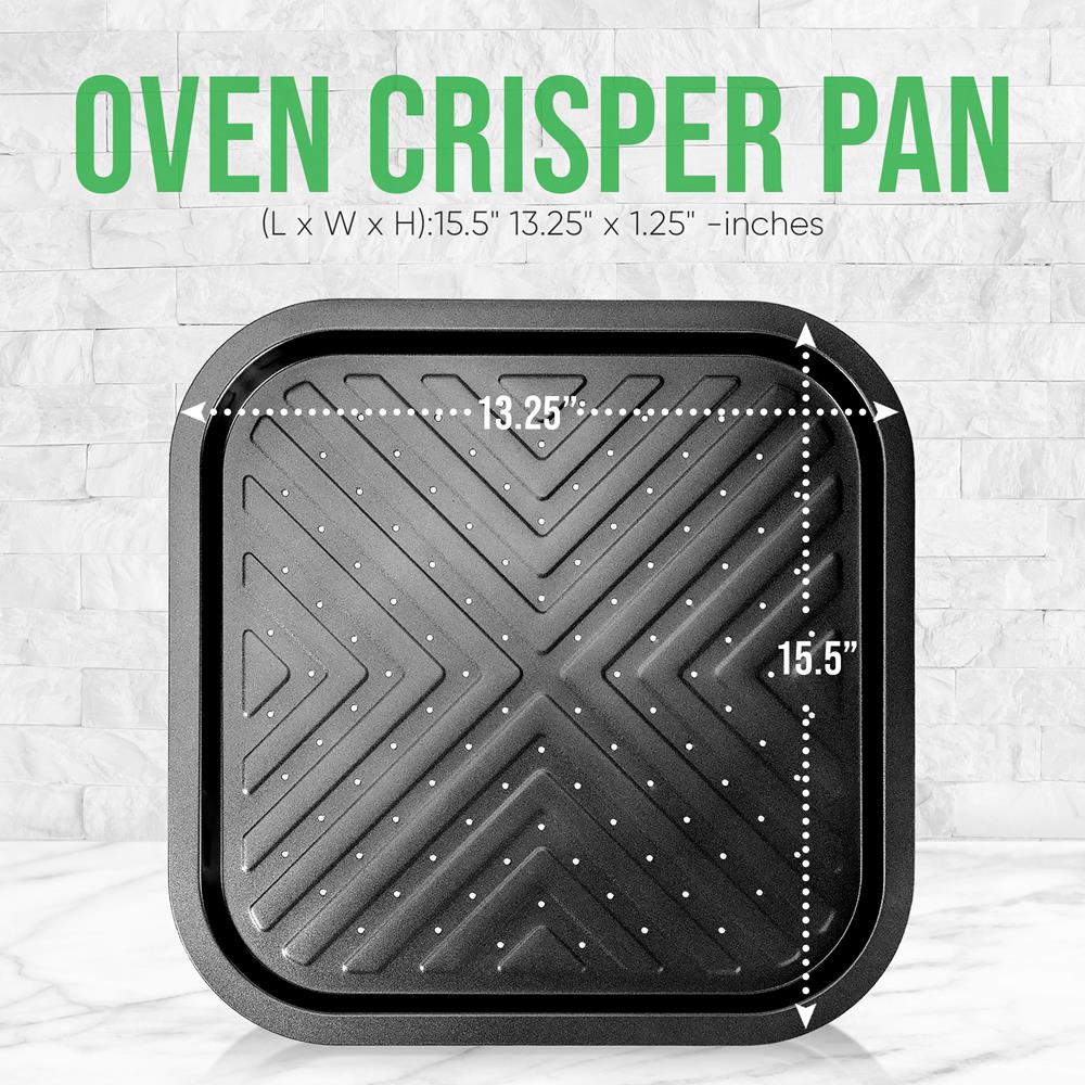 Non-Stick Oven Crisper Pan - Deluxe Nonstick Gray Coating Inside And Outside, Compatible With Model: Ncbs10S (Black) - Image 2