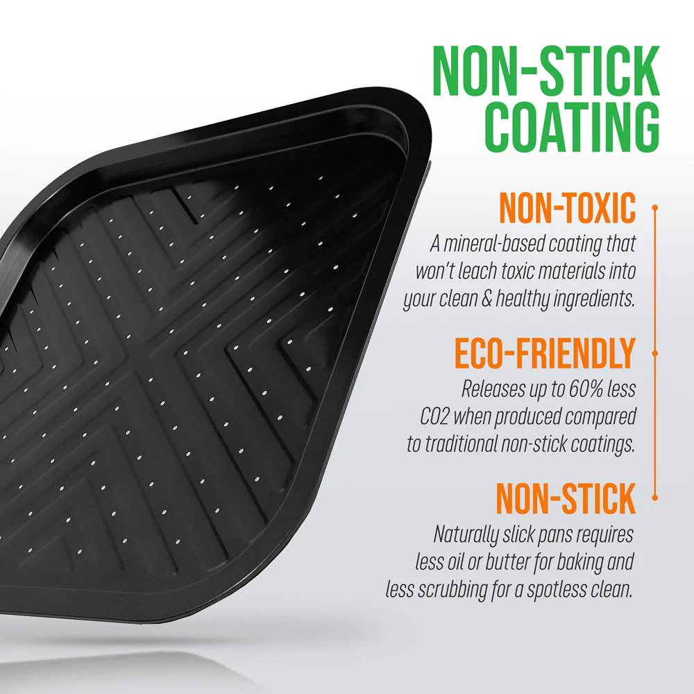 Non-Stick Oven Crisper Pan - Deluxe Nonstick Gray Coating Inside And Outside, Compatible With Model: Ncbs10S (Black) - Image 6