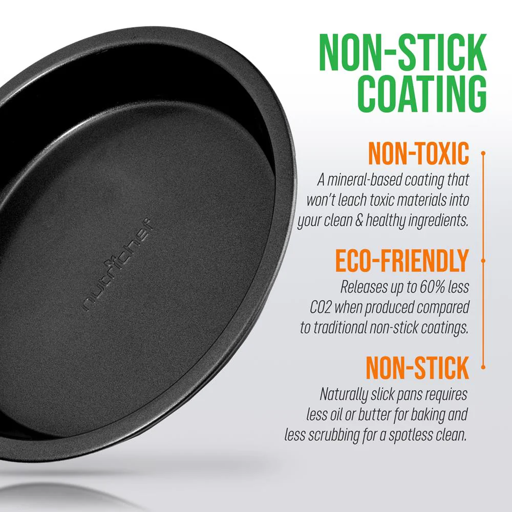 Non-Stick Round Cake Pan - Deluxe Nonstick Gray Coating Inside And Outside, Compatible With Model: Ncbs10S (Black) - Image 6