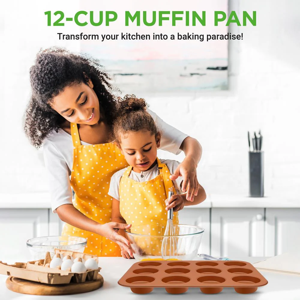 12-Cup Bakeware Oven Muffin Pan Used For Nutrichef Model Number: Ncbscc54 - Image 2
