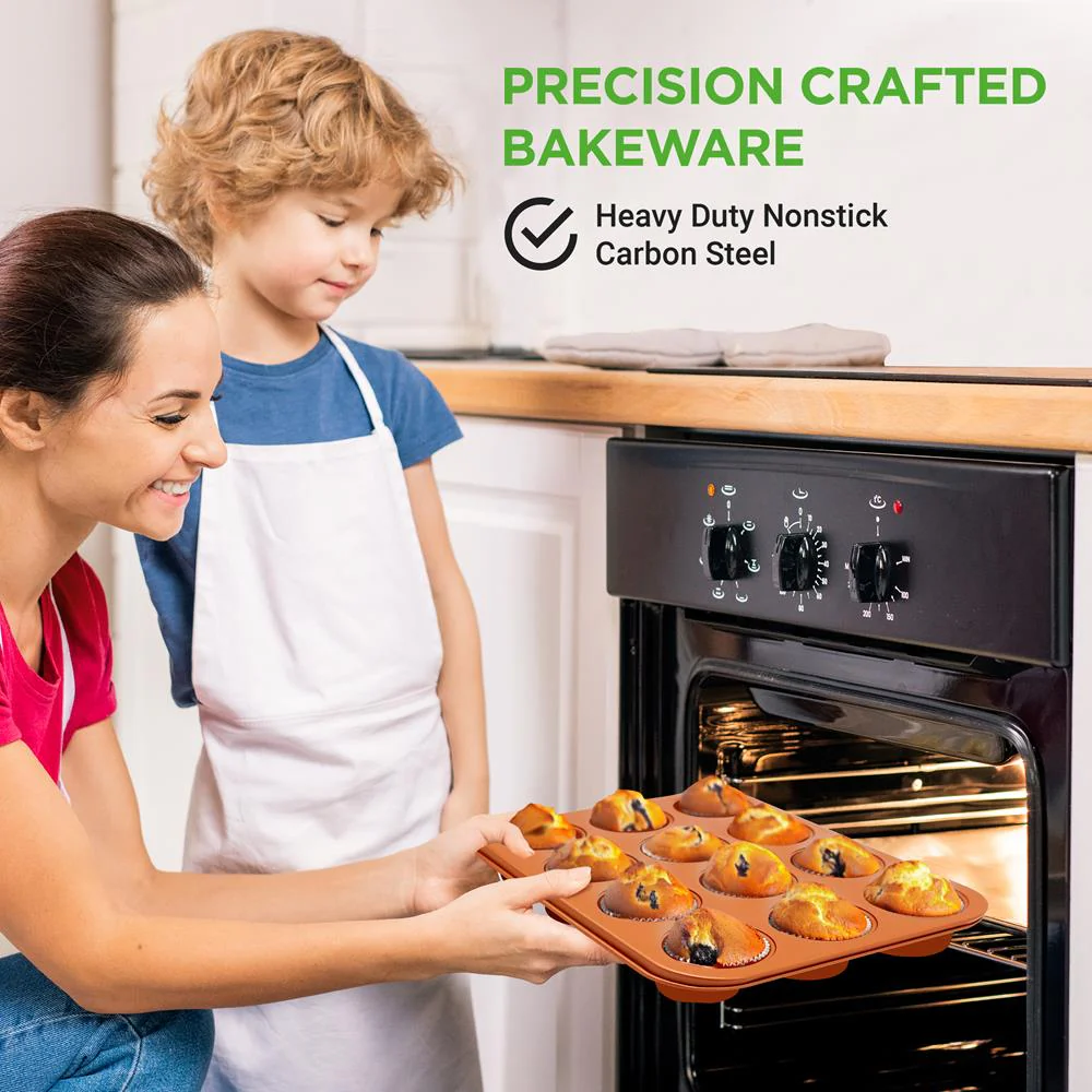 12-Cup Bakeware Oven Muffin Pan Used For Nutrichef Model Number: Ncbscc54 - Image 6