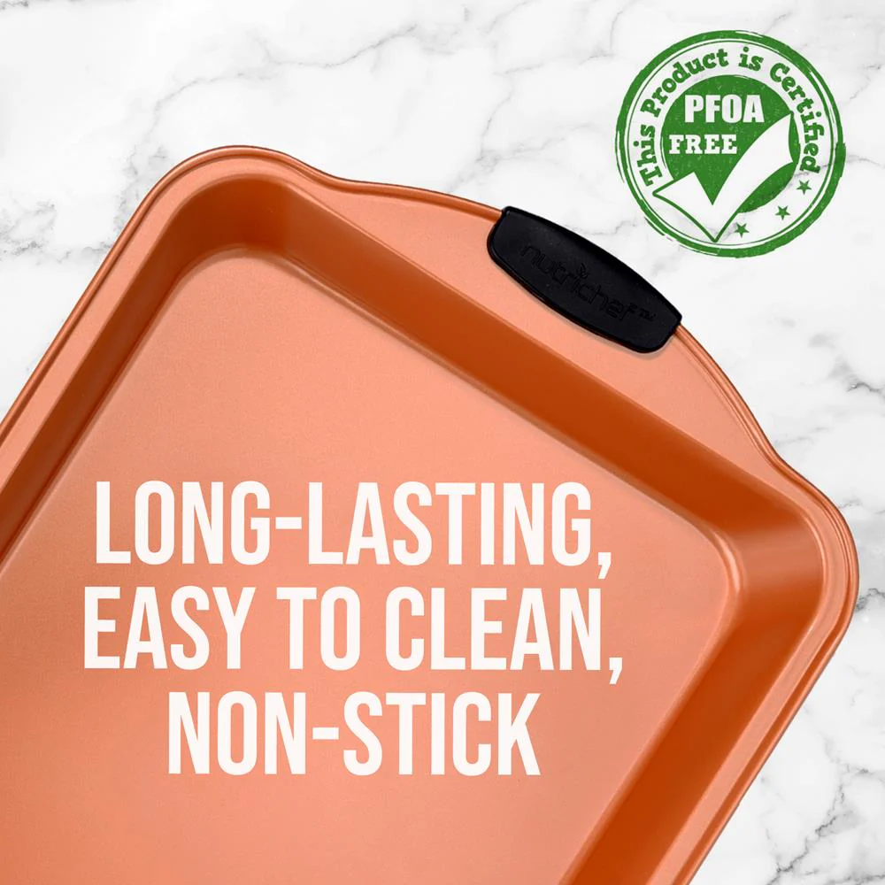 Non-Stick Baking Pan - Flexible Nonstick Carbon Steel Bake Pan With Black Silicone Handles, Compatible With Models: Ncsbs54S, Ncsbs52S (Copper) - Image 3