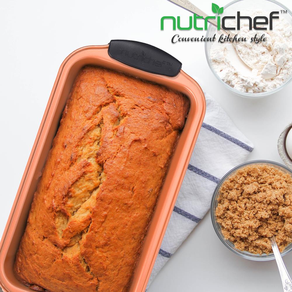 Non-Stick Loaf Pan - Flexible Nonstick Carbon Steel With Blue Silicone Handles, Compatible With Models: Ncsbs54S, Ncsbs52S (Copper) - Image 4