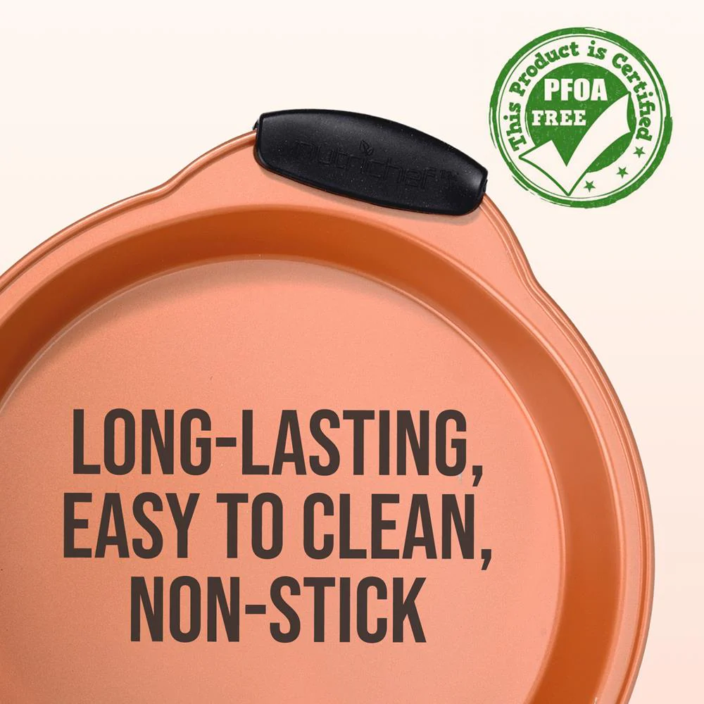 Non-Stick Round Pan - Nonstick Carbon Steel Bake Pan With Black Silicone Handles, Compatible With Models: Ncsbs54S, Ncsbs52S (Copper) - Image 3