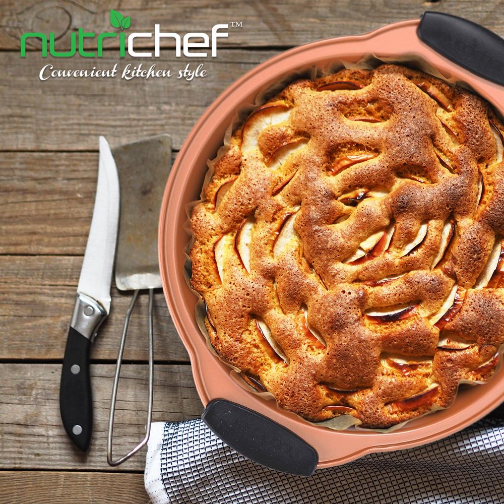 Non-Stick Round Pan - Nonstick Carbon Steel Bake Pan With Black Silicone Handles, Compatible With Models: Ncsbs54S, Ncsbs52S (Copper) - Image 4