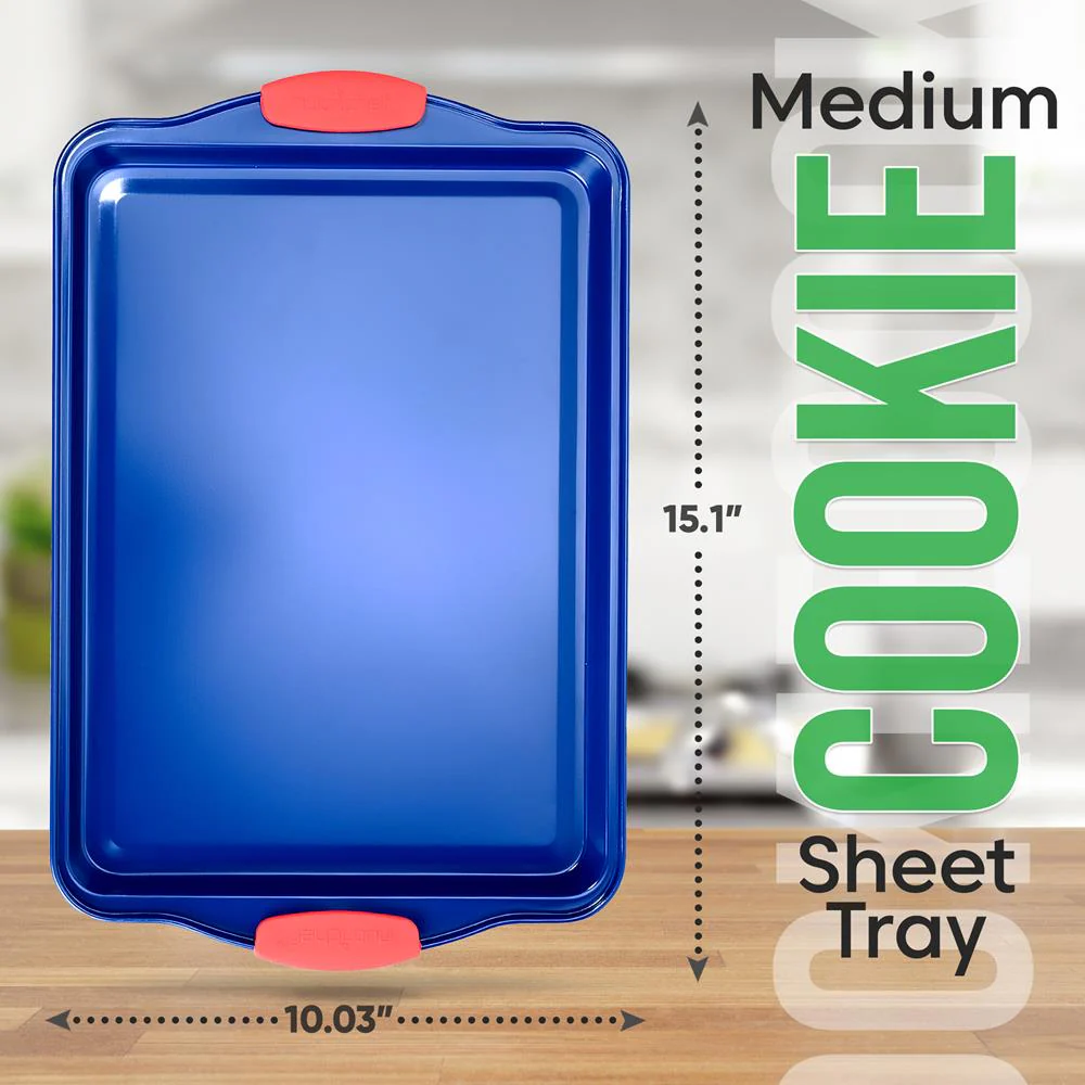 Medium Cookie Sheet -Commercial Grade Restaurant Quality Metal Bakeware, Compatible With Models: Ncsbsbl10, Ncsbsbl3 (Blue) - Image 2