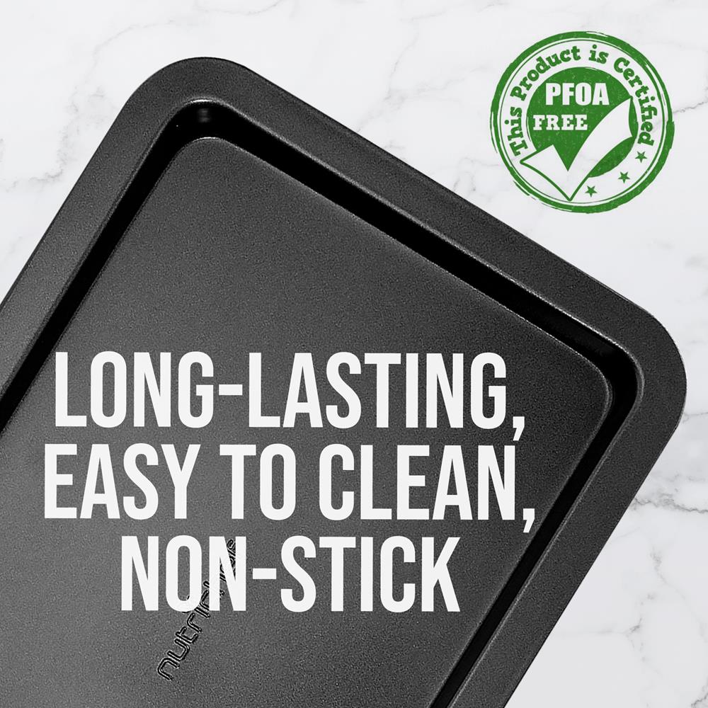 Small Cookie Sheet - Non-Stick Bake Trays With Black Coating Inside & Outside, Compatible With Model: Nczk3B (Gray) - Image 3