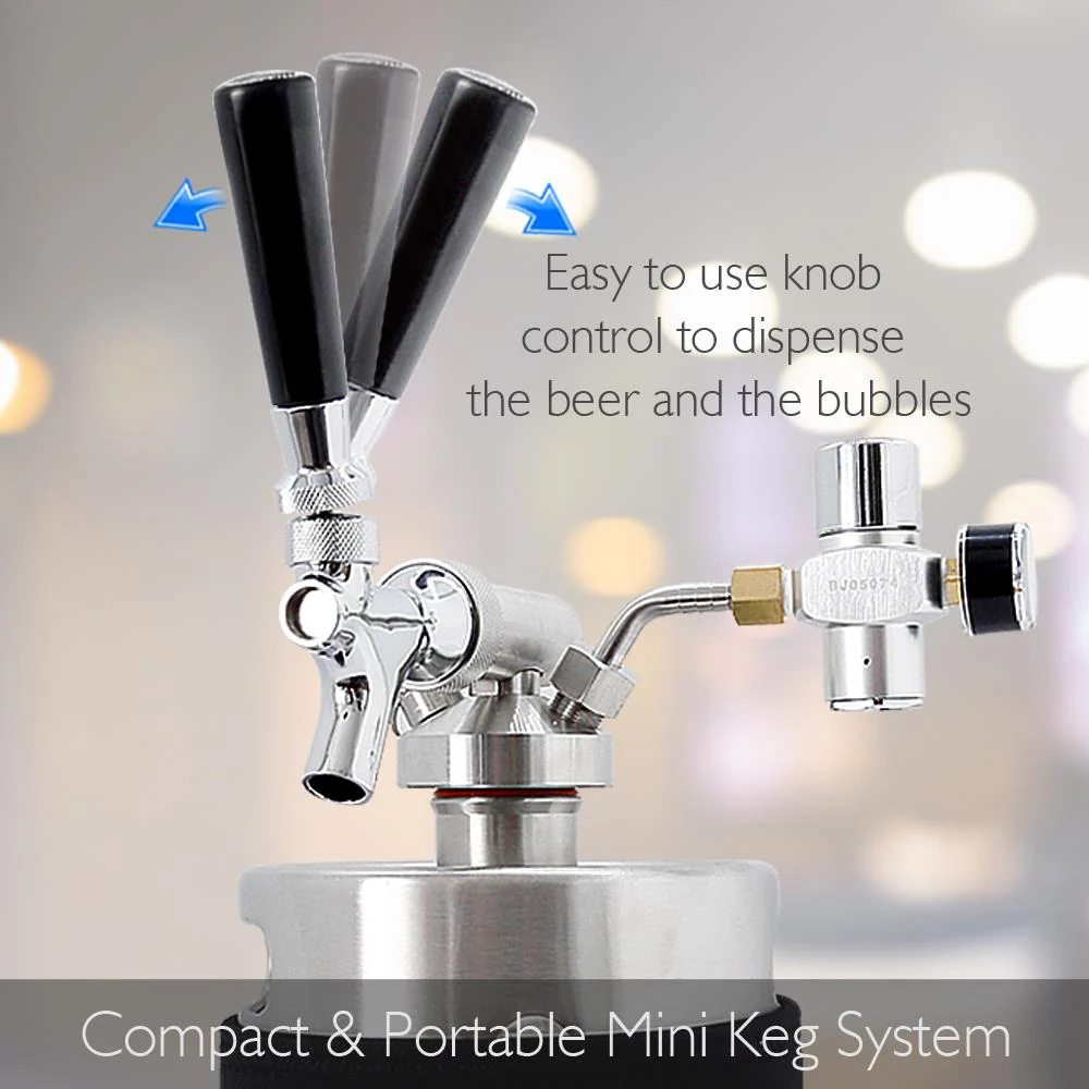 Homebrew Mini Keg - Stainless Steel Co2 Home Keg Dispenser System (64 Oz.) - Image 2