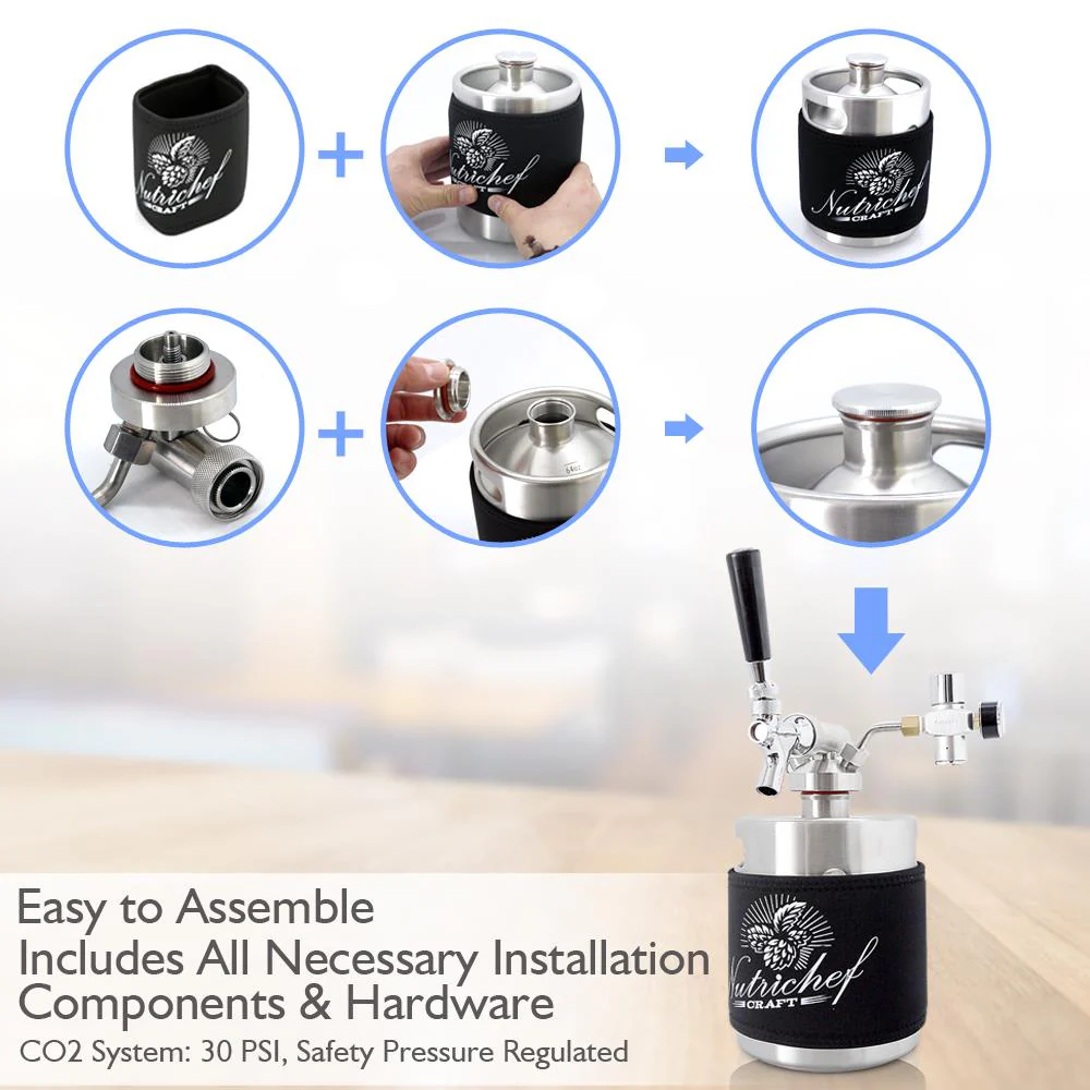 Homebrew Mini Keg - Stainless Steel Co2 Home Keg Dispenser System (64 Oz.) - Image 6