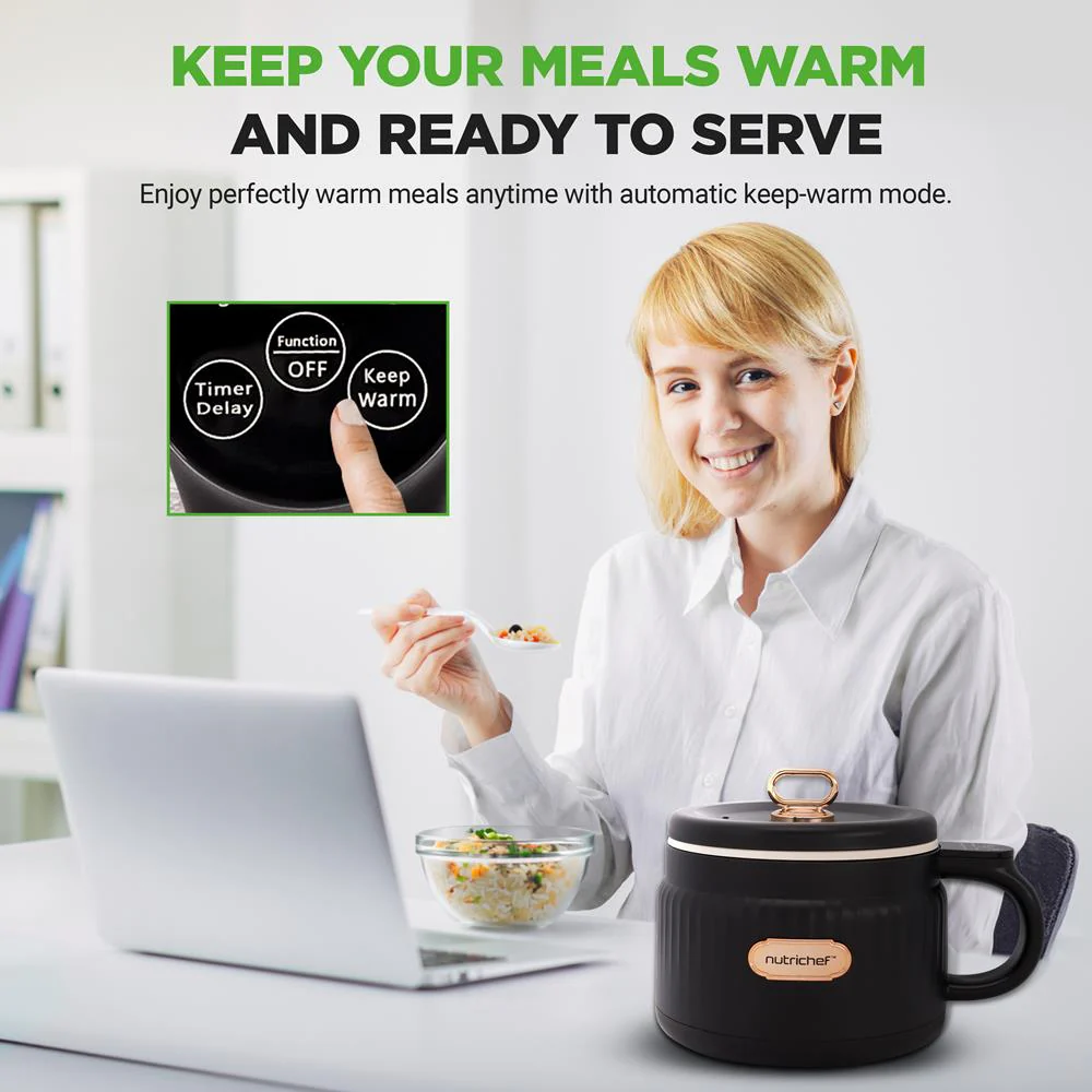 Portable Rice Cooker, Rapid Cooking, Non-Stick Ceramic, 1.6L Capacity - Image 4