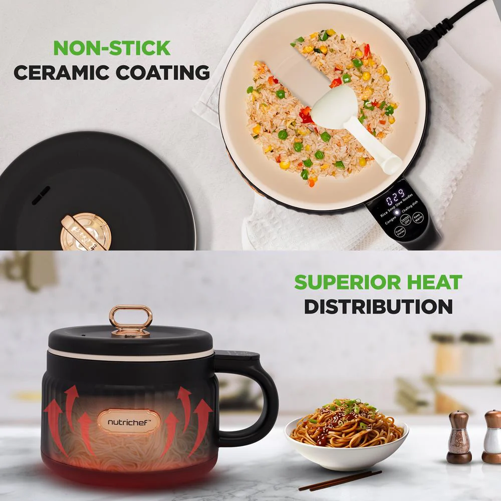 Portable Rice Cooker, Rapid Cooking, Non-Stick Ceramic, 1.6L Capacity - Image 6