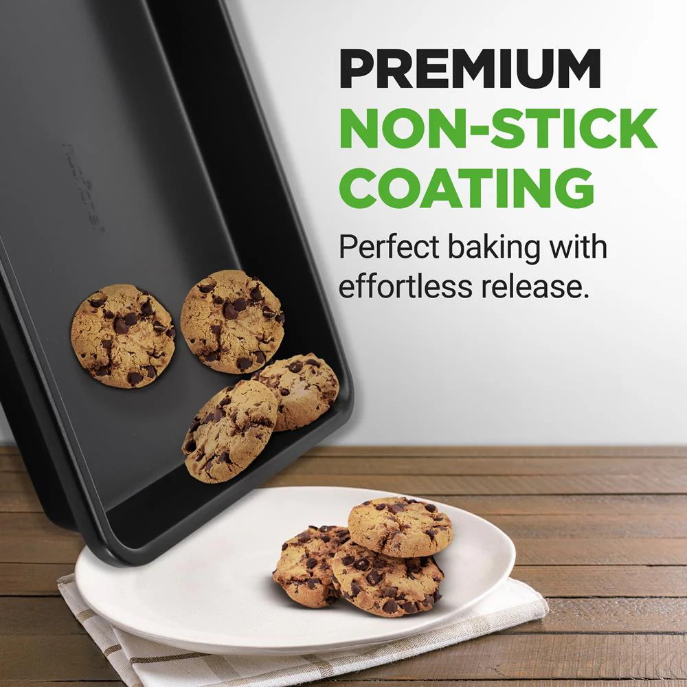 2-Piece Nonstick Cookie Sheets, Durable Carbon Steel, Easy Clean - Image 6