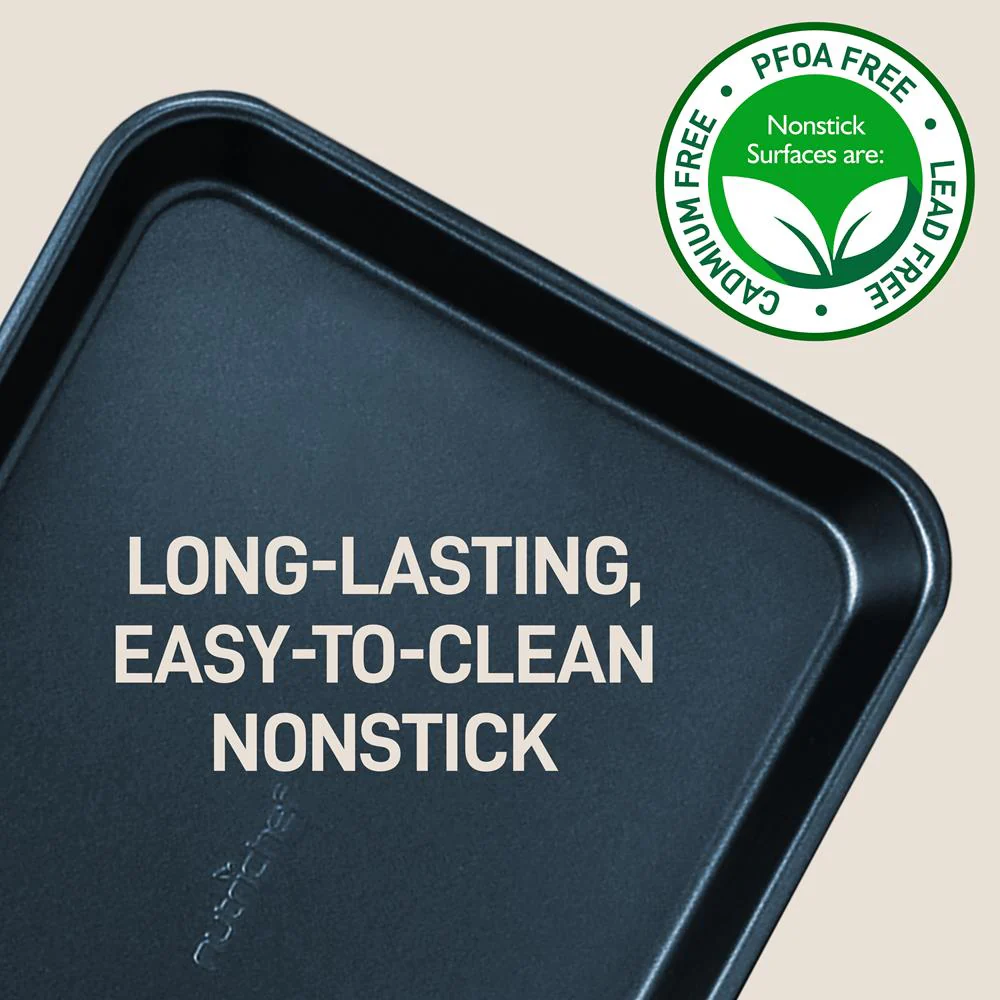 Non-Stick Baking Pans Set, Easy Clean, Carbon Steel, Blue - Image 7