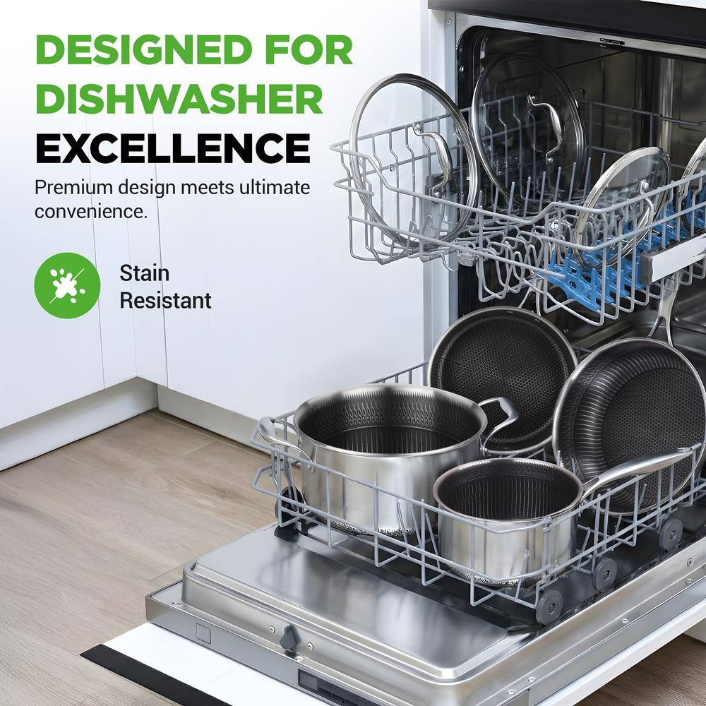 8-Piece Cookware Set, Quick Heat, Triply Stainless Steel, Non-Stick - Image 5
