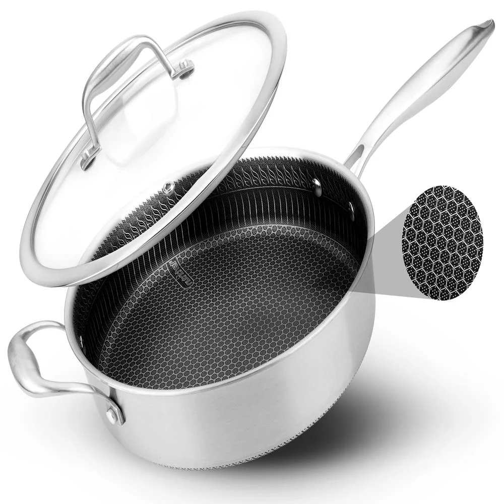 Deep Frying Pan 3.4QT Non-Stick Stainless Steel Scratch-Resistant - Image 8
