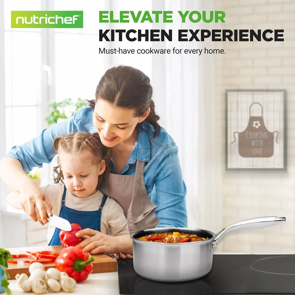 2 QT Sauce Pot - Quick Heat, Non-Stick Coating, Stainless Steel - Image 7