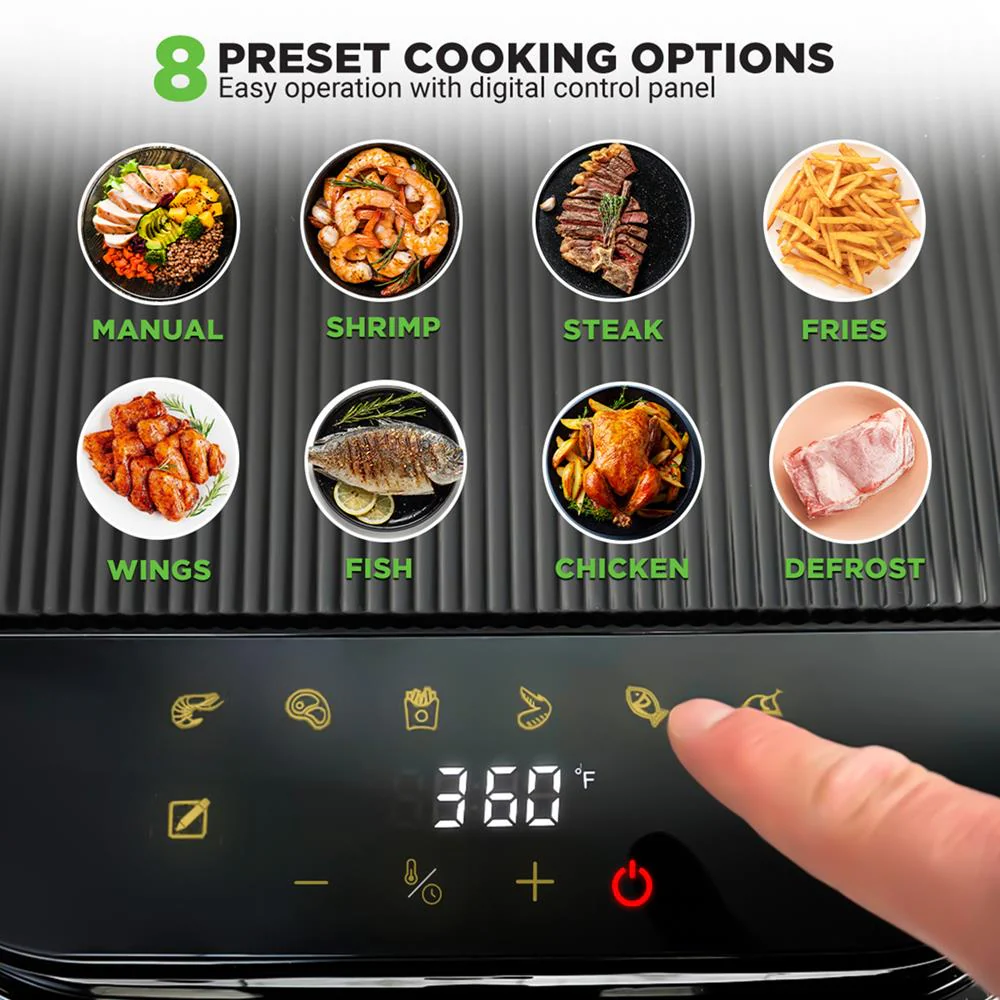 5.8QT Air Fryer, Quick Cooking, Transparent Bowl, White - Image 5