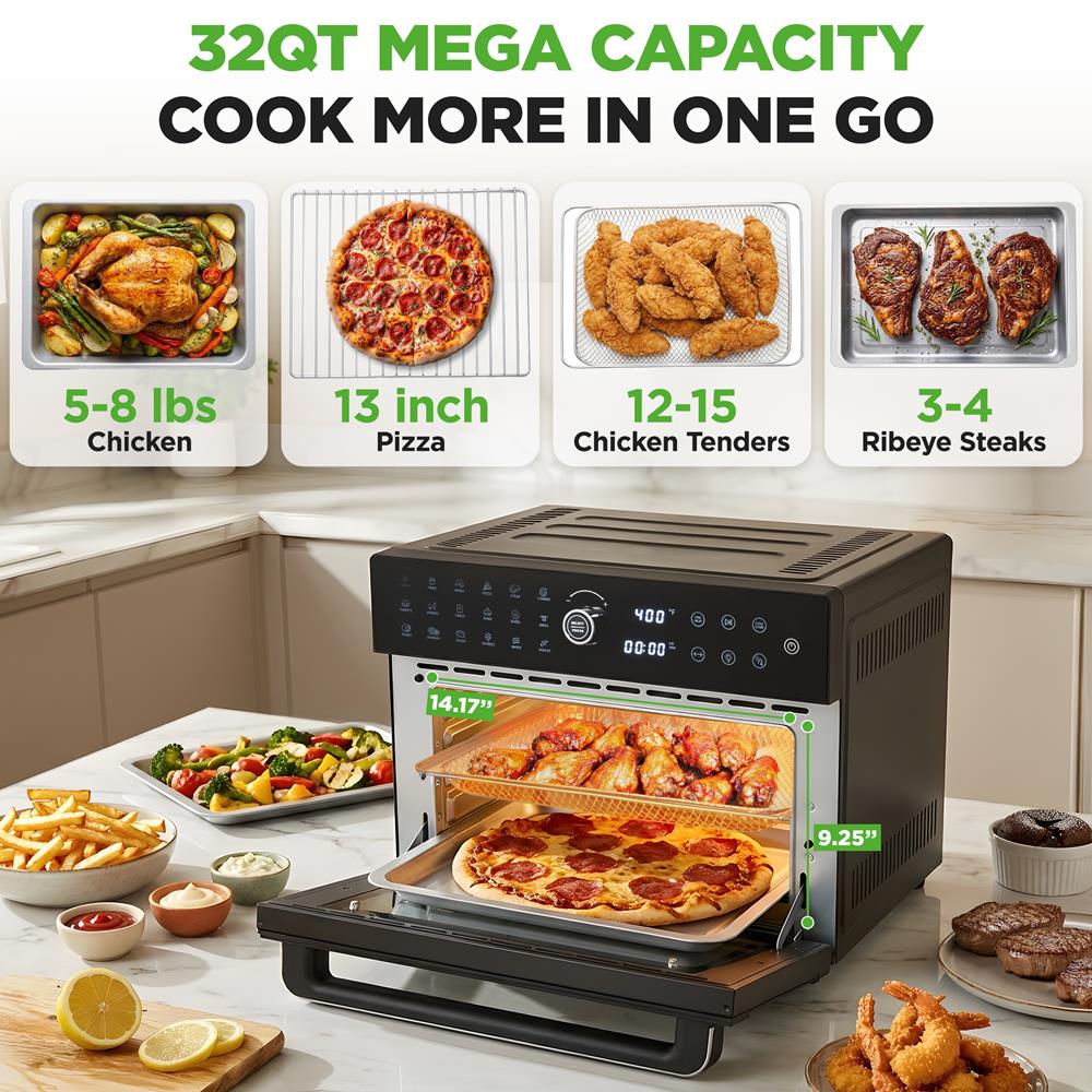 Digital Air Fryer Toaster Oven Combo, 32 Qt - Image 2