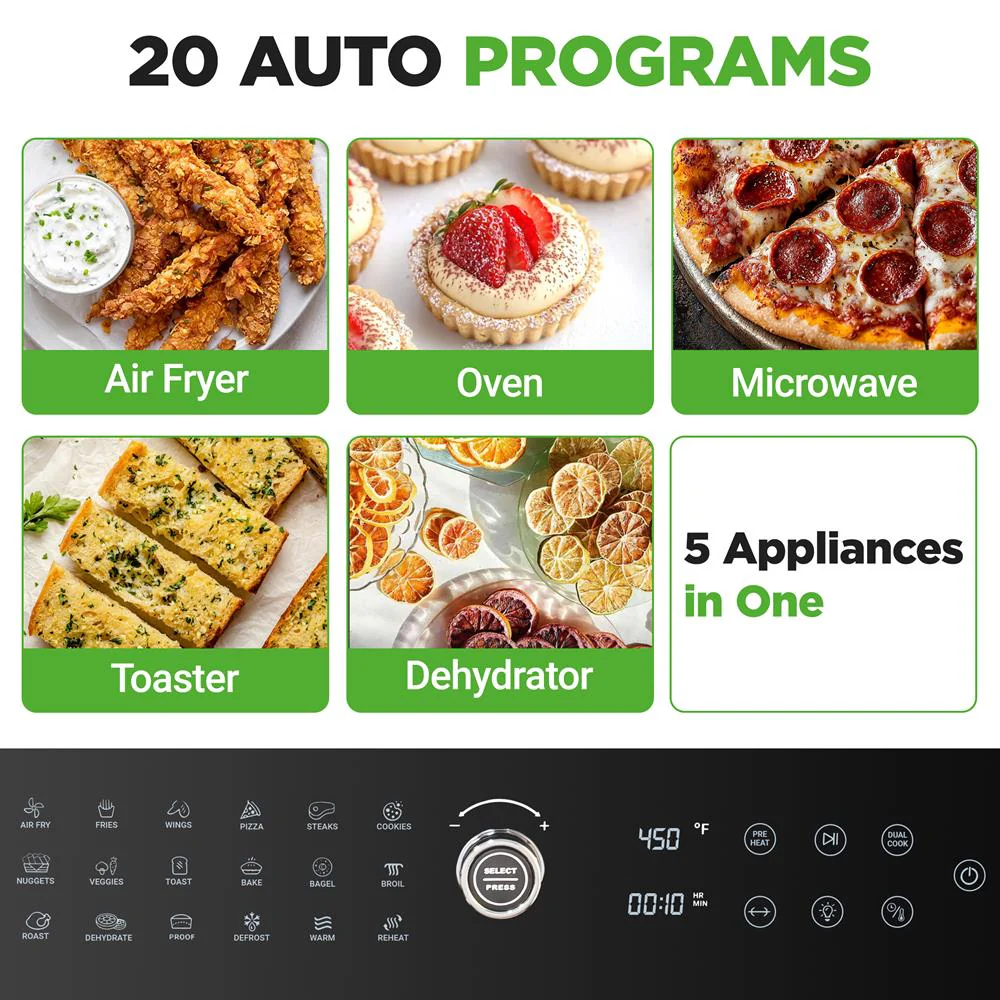 Digital Air Fryer Toaster Oven Combo, 32 Qt - Image 3
