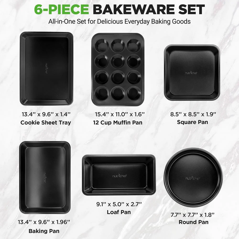 Stackable Non-Stick Bakeware Set, Easy Release Carbon Steel, Black - Image 4