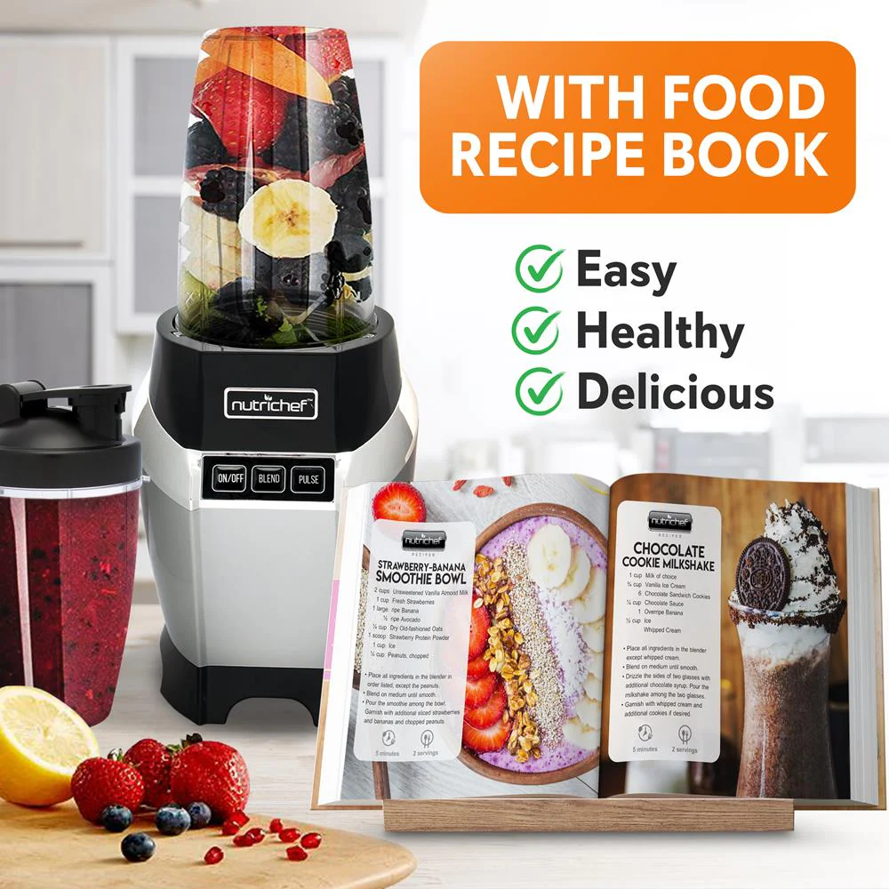 Electric Blender for Smoothies - High-Speed Motor, Stainless Steel Blade - Image 4