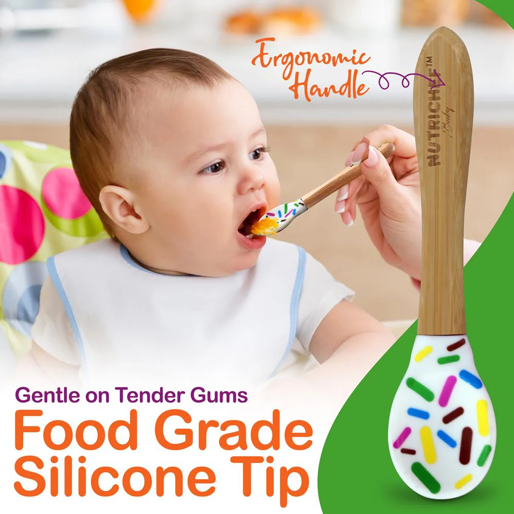 Sparkle Bamboo Dinnerware Set With Silicone Suction For Kids - Image 4