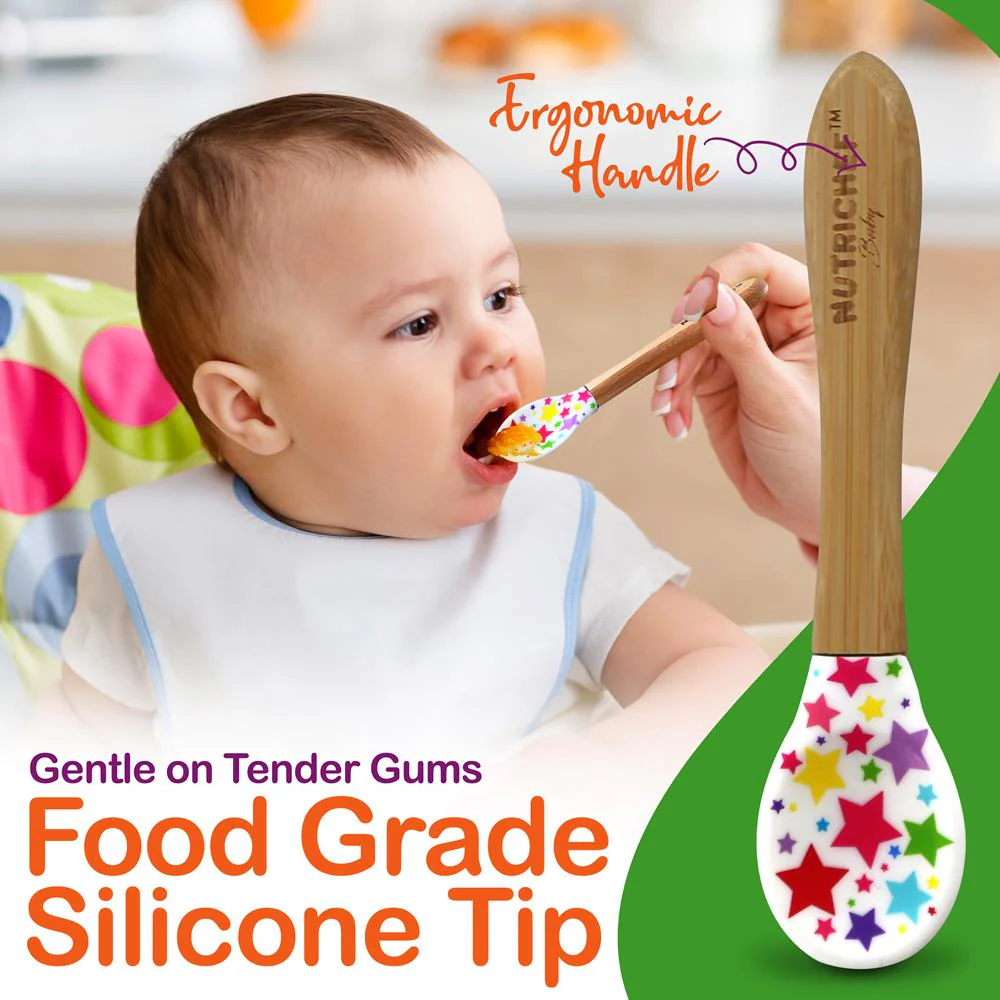 Stars Bamboo Dinnerware Set With Silicone Suction For Kids - Image 4