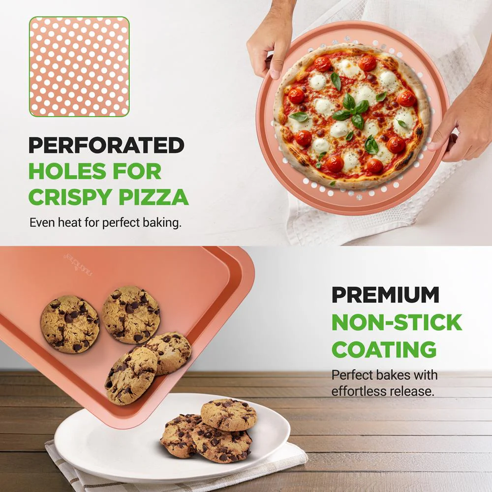 10-Piece Nonstick Bakeware Set, Easy Clean Carbon Steel, Copper - Image 6