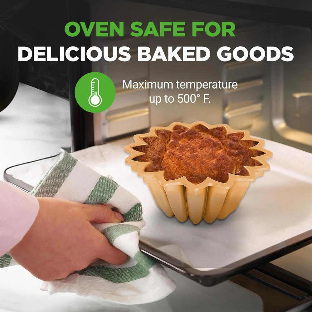 9" Nonstick Cake Pan - Uniform Baking, Die-Cast Aluminum, Dishwasher Safe - Image 5