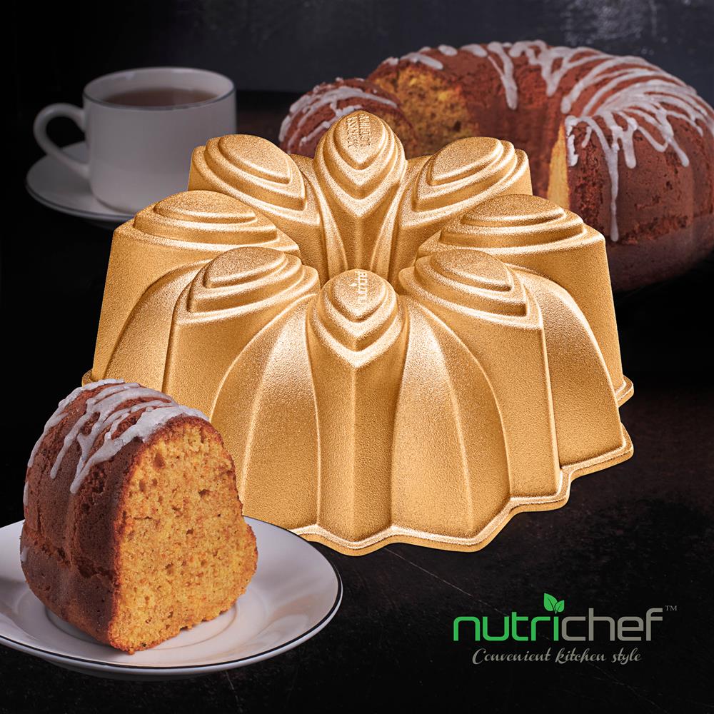 Extra Thick Cast Aluminum Bloom Fluted Cake Pan Baking Pan, 2 Layers Non-Stick Coating For Easy Release, Baking Supplies - Image 7