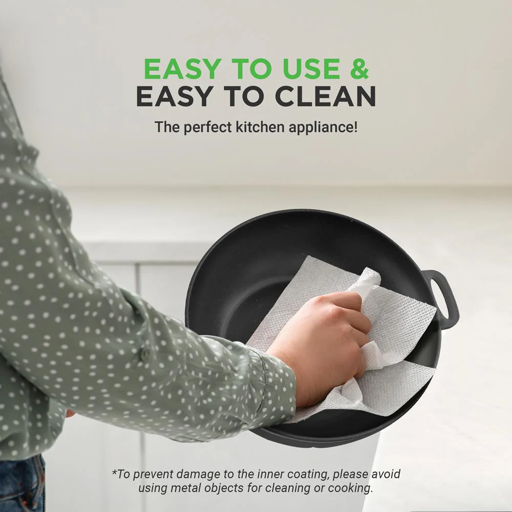Electric Frying Pan & Steamer, 4L, Non-Stick, Touch Control, Portable - Image 6