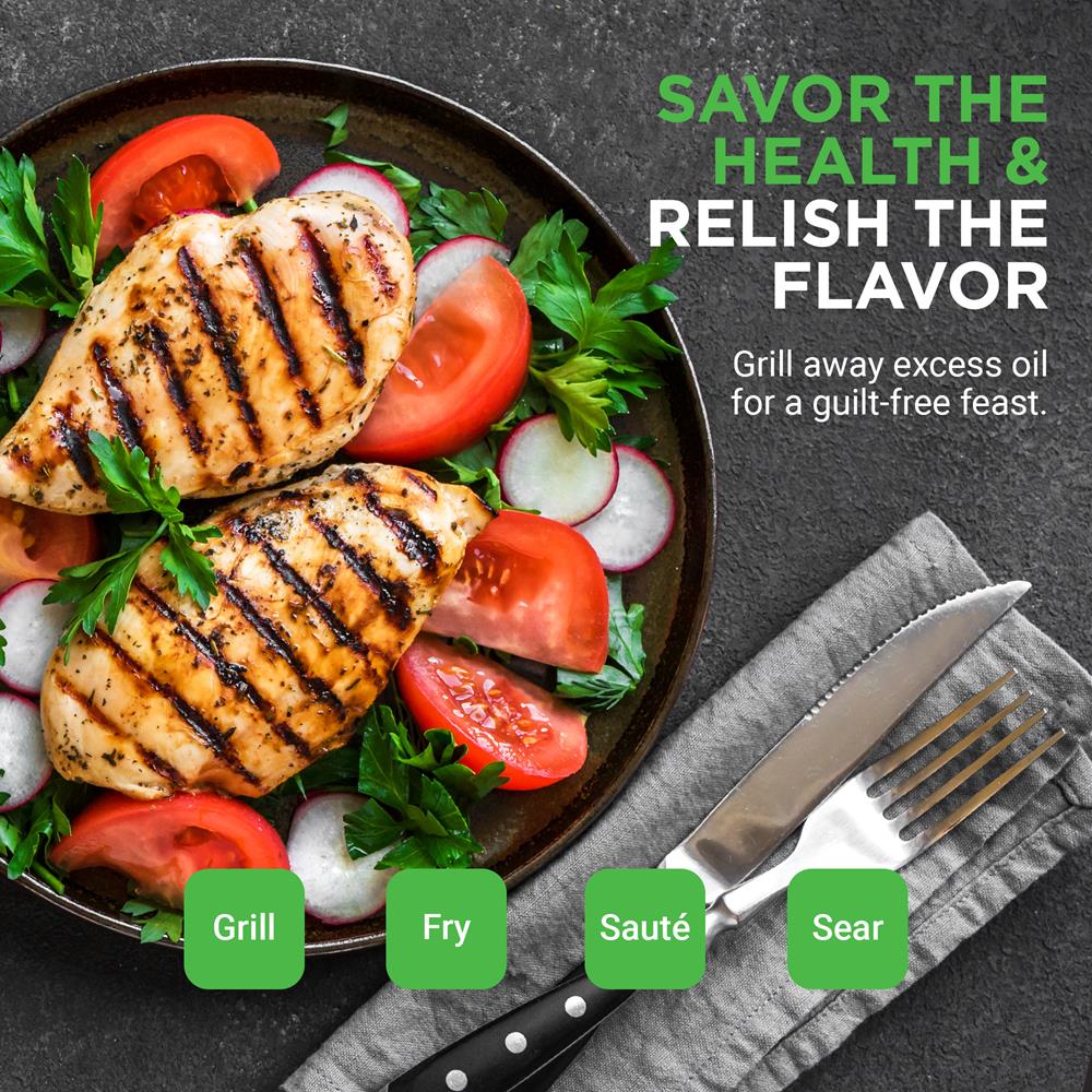 Reversible Cast Iron Grill Pan, Even Heat, 18" Flat & Ridged, Includes Mitt - Image 6
