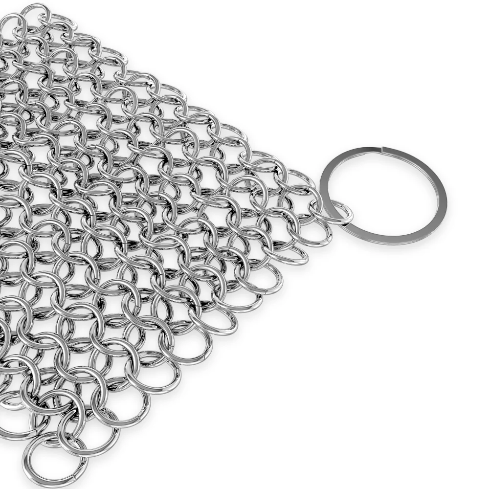 Cast Iron Cleaner - Cuts Cleaning Time - Stainless Steel Chainmail - Image 3