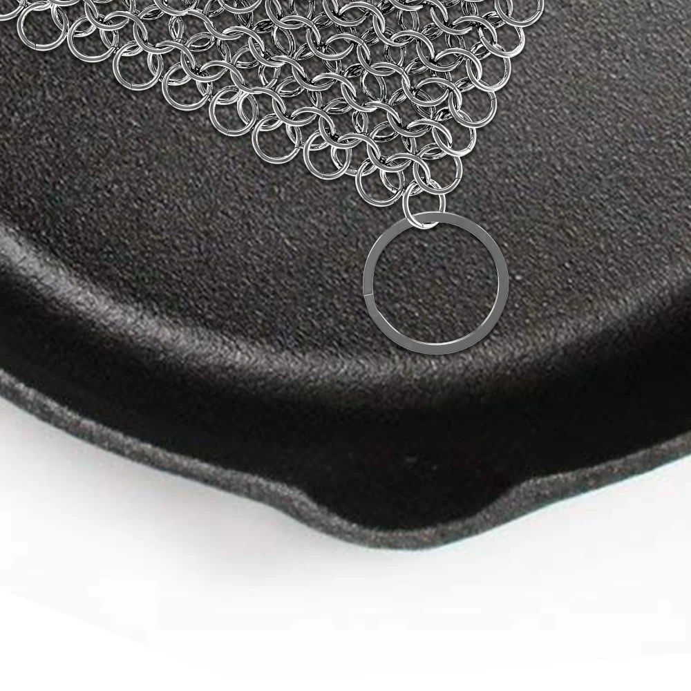 Cast Iron Cleaner - Cuts Cleaning Time - Stainless Steel Chainmail - Image 6