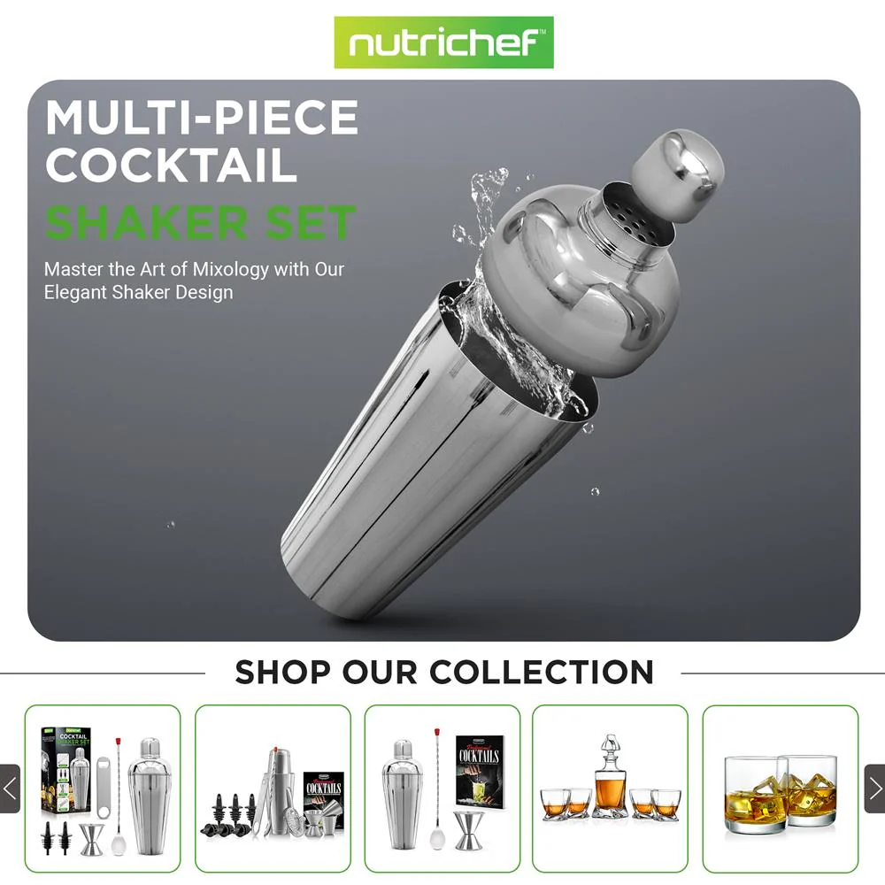7-Piece Bartender Set - Create Cocktails - Stainless Steel, Dishwasher Safe - Image 7