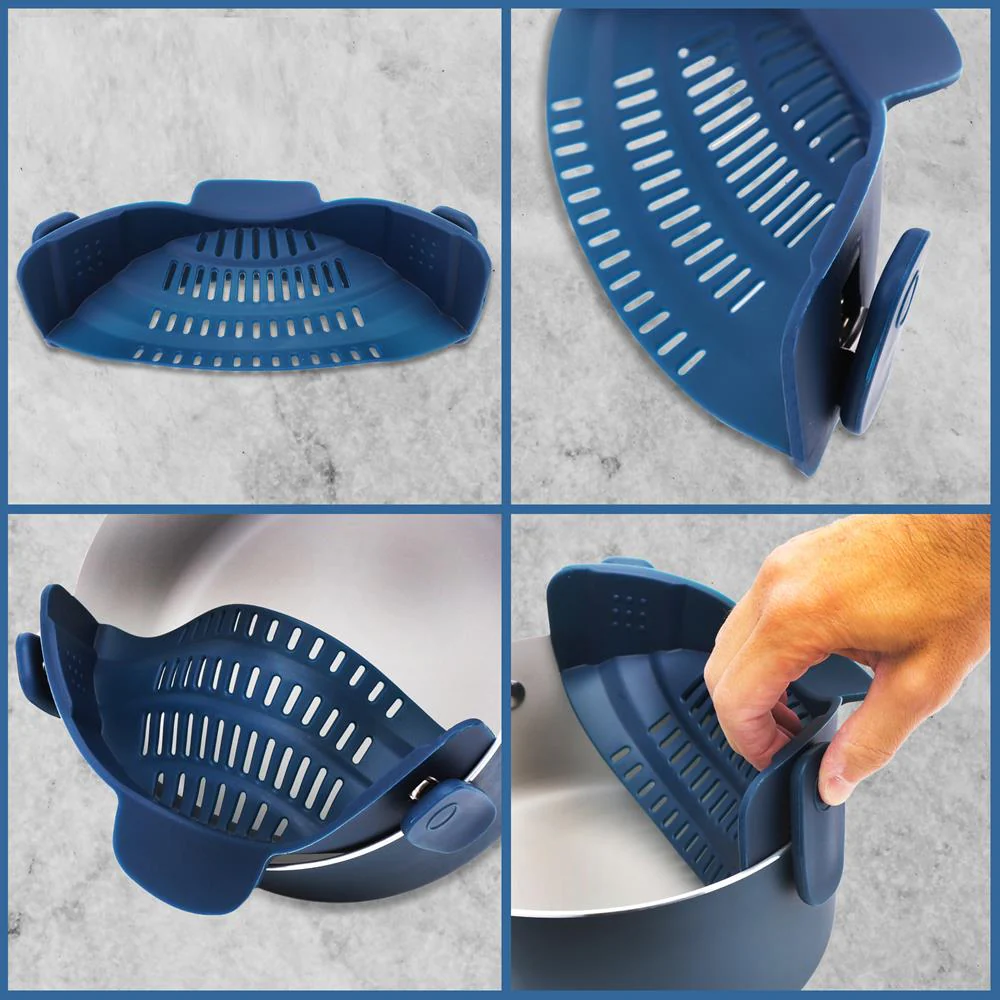 Silicone Clip-On Strainer - Hands-Free Heat Resistant Drainer, Works With Models: Nccw14Sblu & Nccw20Sblu - Image 4