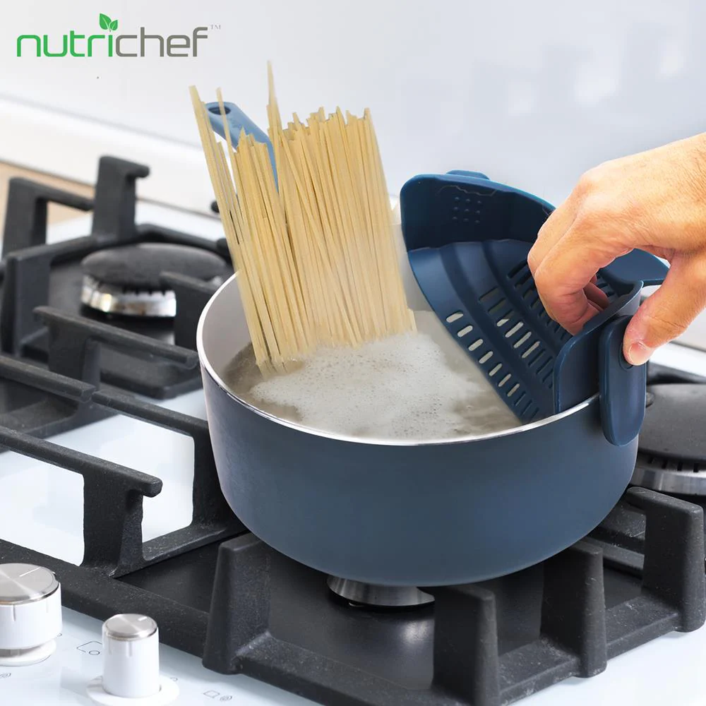 Silicone Clip-On Strainer - Hands-Free Heat Resistant Drainer, Works With Models: Nccw14Sblu & Nccw20Sblu - Image 6
